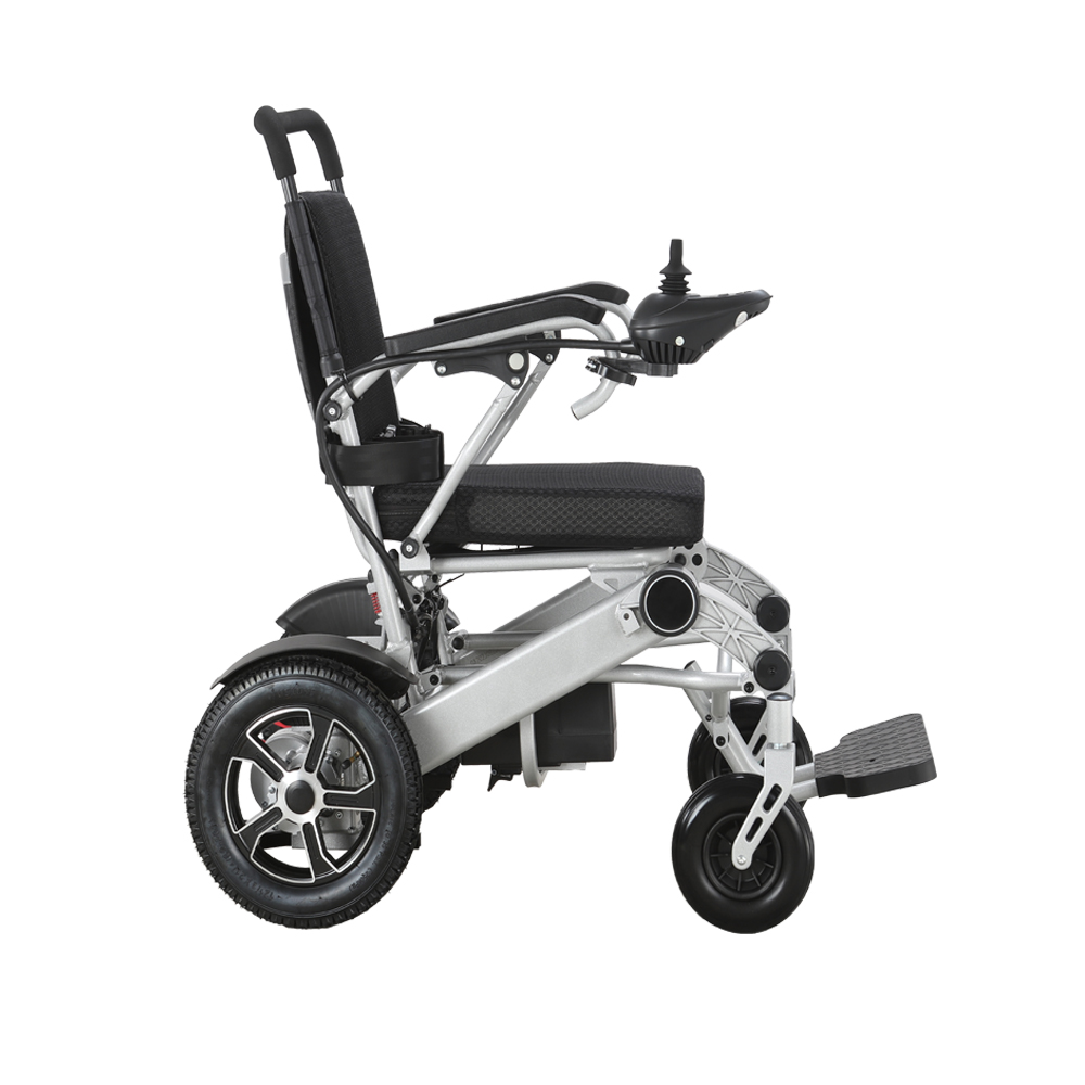 XFGW25-203 Aluminium Alloy Travel Folding Electric Wheelchair For Elderly 