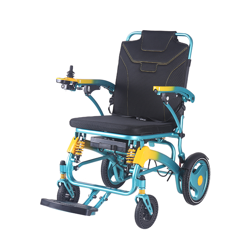 XFGN18-218 blue portable folding lightweight electric wheelchair